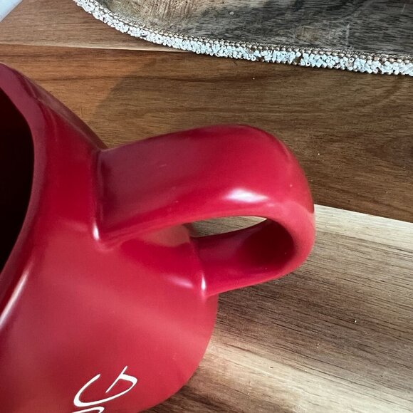 Rae Dunn CHRISTMAS Holiday Coffee Tea Mug EGGNOG Magenta 16z - Picture 7 of 7